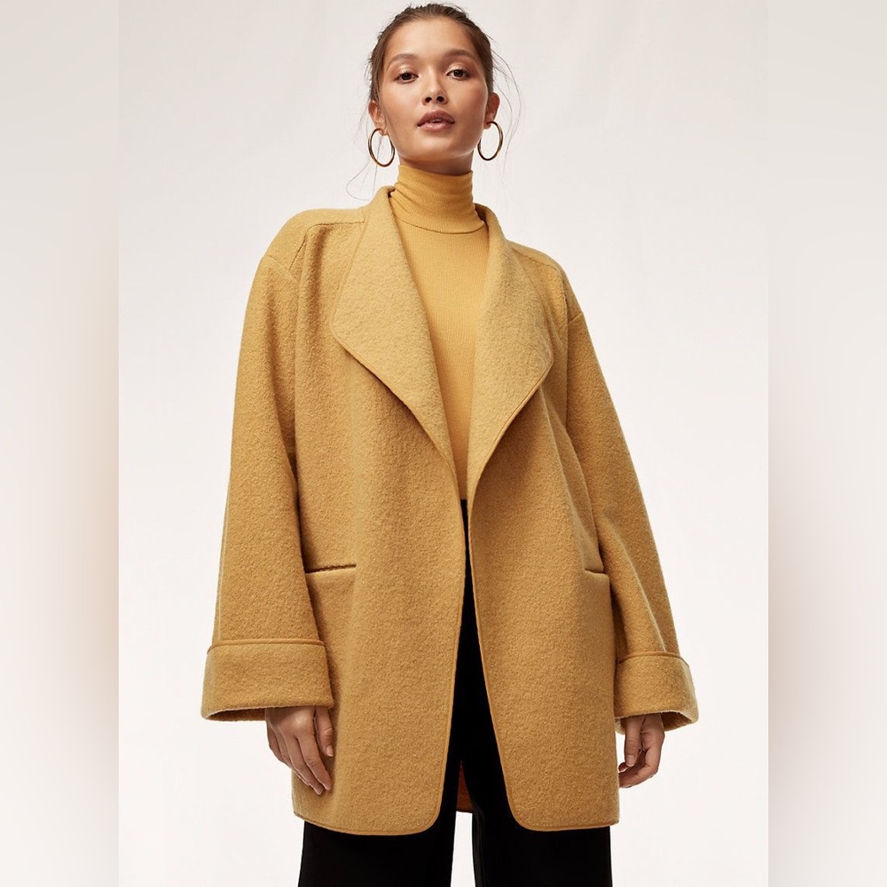 Aritzia Wilfred Chandelle Cairo Gold Jacket